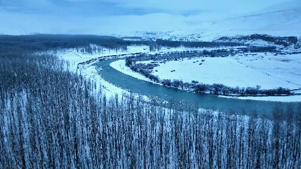 【冬赏·阔克苏大峡谷】九曲十八弯，给你别样冰雪世界